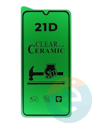 Защитное стекло Ceramics (без упаковки) для Huawei Y8P черное - фото 45812