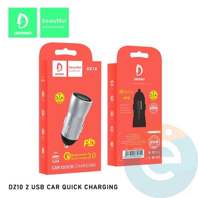 AЗУ Denmen DZ10 DUAL USB-C 18W/5V/3A + USB 5V/3A Quick Charge 3.0 золотистое - фото 45987