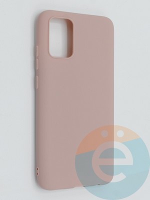 Накладка силиконовая Soft Touch ультратонкая для Samsung Galaxy A02S пудровая - фото 46218