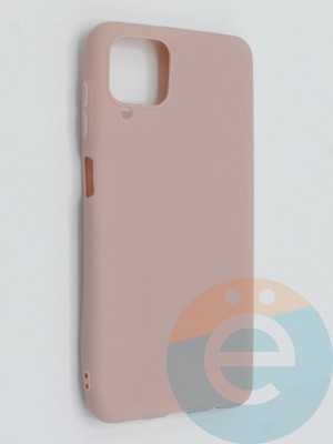 Накладка силиконовая Soft Touch ультратонкая для Samsung Galaxy A12 пудровая - фото 46227