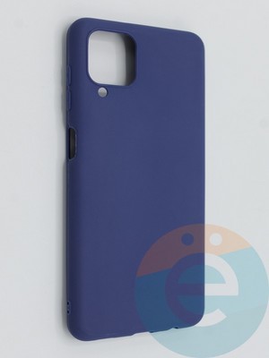 Накладка силиконовая Soft Touch ультратонкая для Samsung Galaxy A12 синяя - фото 46229