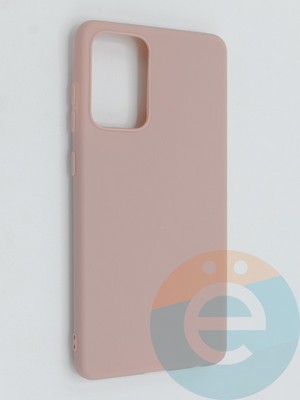 Накладка силиконовая Soft Touch ультратонкая для Samsung Galaxy A72 пудровая - фото 46250