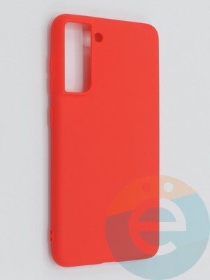 Накладка силиконовая Soft Touch ультратонкая для Samsung Galaxy S21FE красная - фото 46258