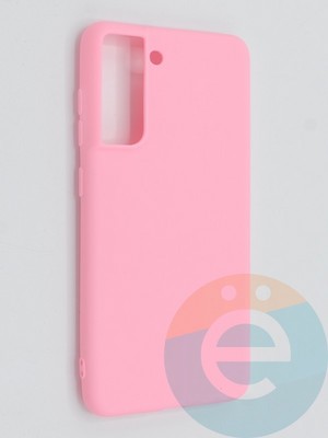 Накладка силиконовая Soft Touch ультратонкая для Samsung Galaxy S21FE розовая - фото 46259