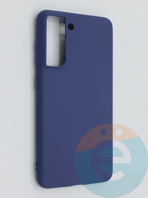 Накладка силиконовая Soft Touch ультратонкая для Samsung Galaxy S21FE синяя - фото 46260