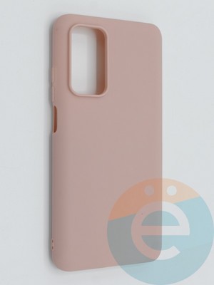 Накладка силиконовая Soft Touch ультратонкая для Xiaomi Mi 10T пудровая - фото 46271