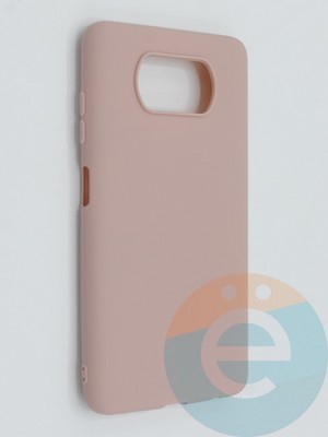 Накладка силиконовая Soft Touch ультратонкая для Poco X3/X3 Pro пудровая - фото 46284