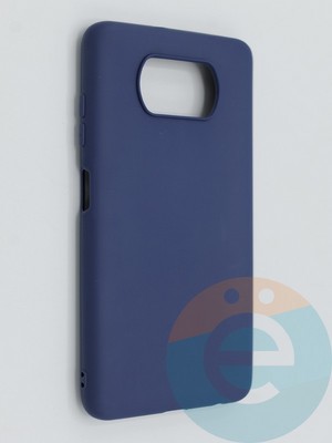 Накладка силиконовая Soft Touch ультратонкая для Poco X3/X3 Pro синяя - фото 46286