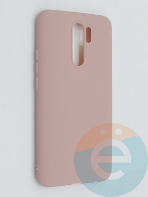 Накладка силиконовая Soft Touch ультратонкая для Xiaomi Redmi 9 пудровая - фото 46289