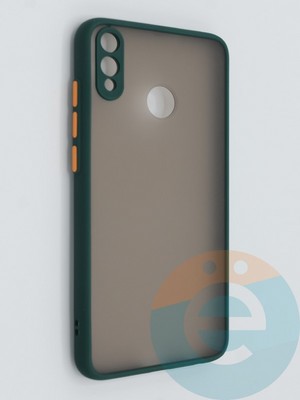 Накладка пластиковая с силиконовой окантовкой с защищенной камерой для Huawei Honor 8X зеленая - фото 46386