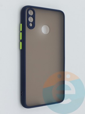 Накладка пластиковая с силиконовой окантовкой с защищенной камерой для Huawei Honor 8X синяя - фото 46388