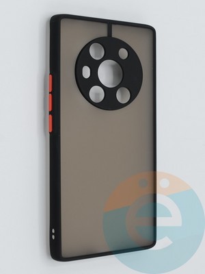 Накладка пластиковая с силиконовой окантовкой с защищенной камерой для Huawei Honor Magic 3 черная - фото 46891