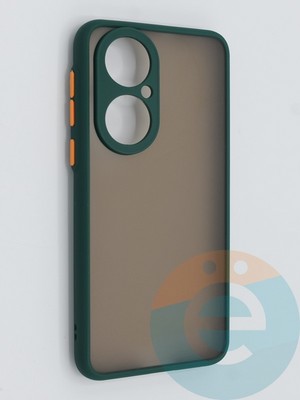 Накладка пластиковая с силиконовой окантовкой с защищенной камерой для Huawei P 50 зеленая - фото 46398