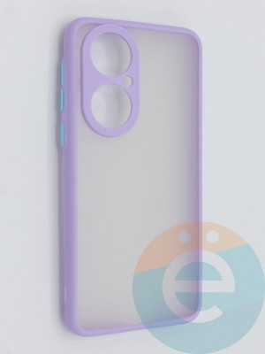 Накладка пластиковая с силиконовой окантовкой с защищенной камерой для Huawei P 50 сиреневая - фото 46401