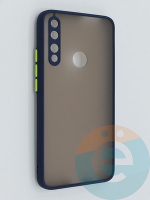 Накладка пластиковая с силиконовой окантовкой с защищенной камерой для Huawei P-Smart Z/Y9 2019/Honor 9X синяя - фото 46406