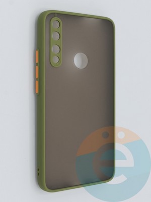 Накладка пластиковая с силиконовой окантовкой с защищенной камерой для Huawei P-Smart Z/Y9 2019/Honor 9X хаки - фото 46408