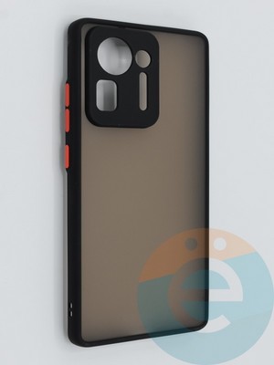 Накладка пластиковая с силиконовой окантовкой с защищенной камерой для Xiaomi Mi Mix 4 черная - фото 46434