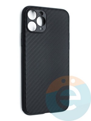 Накладка карбон для Apple iPhone 11 Pro черная - фото 46618