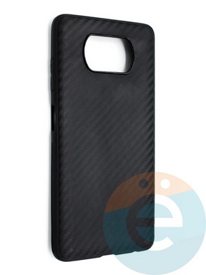 Накладка карбон для Poco X3 Pro черная - фото 46638