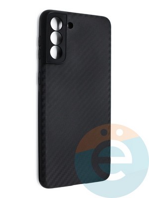 Накладка карбон для Samsung Galaxy S21 черная - фото 46652