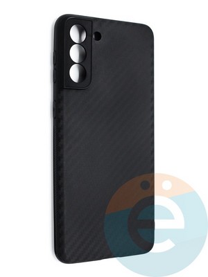 Накладка карбон для Samsung Galaxy S21FE черная - фото 46653