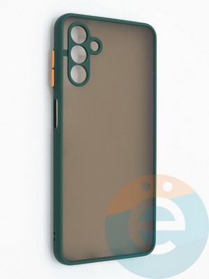 Накладка пластиковая с силиконовой окантовкой с защищенной камерой для Samsung Galaxy A13 5G зеленая - фото 46675