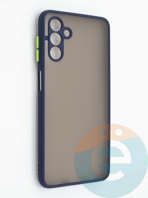 Накладка пластиковая с силиконовой окантовкой с защищенной камерой для Samsung Galaxy A13 5G синяя - фото 46677