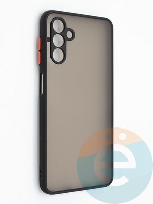 Накладка пластиковая с силиконовой окантовкой с защищенной камерой для Samsung Galaxy A13 5G черная - фото 46679