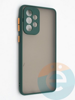 Накладка пластиковая с силиконовой окантовкой с защищенной камерой для Samsung Galaxy A53 5G зеленая - фото 49183