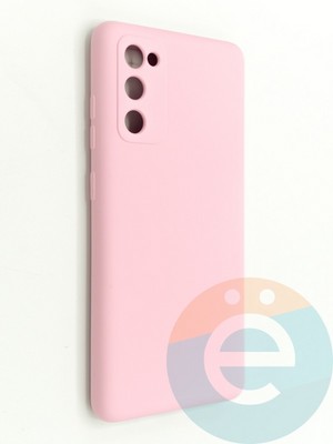 Накладка Silicone Cover (без логотипа, с защитой камеры) для Samsung Galaxy S20FE розовая - фото 47262