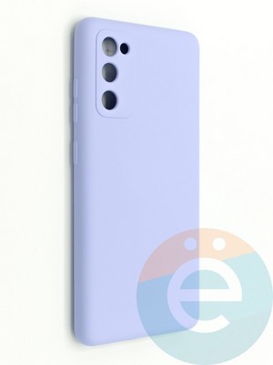 Накладка Silicone Cover (без логотипа, с защитой камеры) для Samsung Galaxy S20FE сиреневая - фото 47264