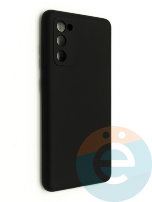 Накладка Silicone Cover (без логотипа, с защитой камеры) для Samsung Galaxy S20FE черная - фото 47265