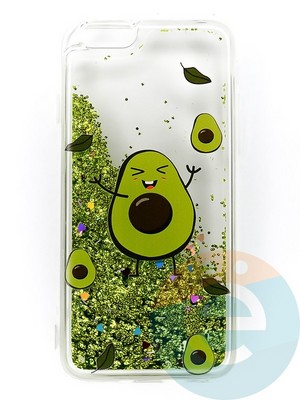 Накладка Переливашка на Apple iPhone 6/6S авокадо - фото 47301