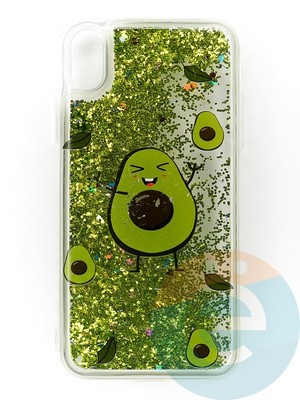 Накладка Переливашка на Apple iPhone Xr авокадо - фото 47311