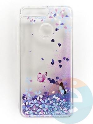 Накладка Переливашка на Huawei Y6 2018/Honor 7A Pro бабочки - фото 47337