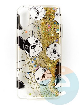 Накладка Переливашка на Samsung Galaxy A01 бульдожек - фото 47373