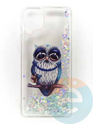 Накладка Переливашка на Samsung Galaxy A12 сова - фото 47389
