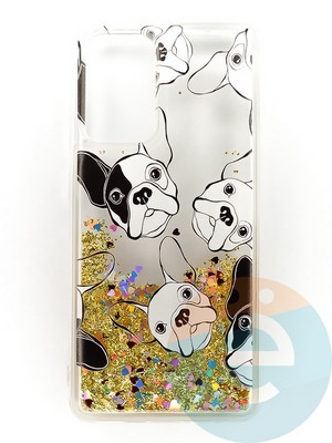 Накладка Переливашка на Samsung Galaxy A52 бульдожек - фото 47398