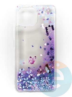 Накладка Переливашка на Xiaomi Mi 11 Lite бабочки - фото 47407