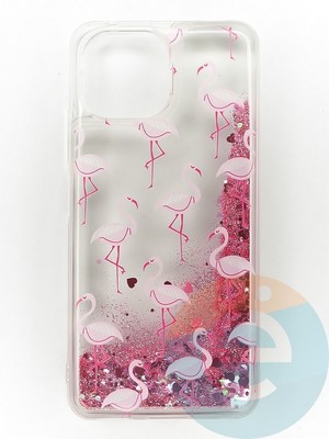 Накладка Переливашка на Xiaomi Mi 11 Lite фламинго - фото 47410