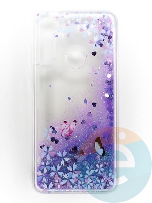Накладка Переливашка на Xiaomi Redmi Note 8T бабочки - фото 47432