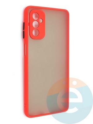 Накладка пластиковая с силиконовой окантовкой с защищенной камерой для Samsung Galaxy M52 5G красная - фото 48687