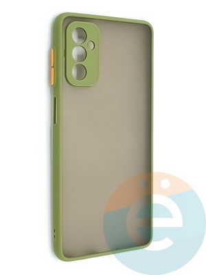 Накладка пластиковая с силиконовой окантовкой с защищенной камерой для Samsung Galaxy M52 5G хаки - фото 48689