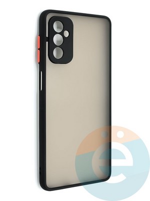 Накладка пластиковая с силиконовой окантовкой с защищенной камерой для Samsung Galaxy M52 5G черная - фото 48690