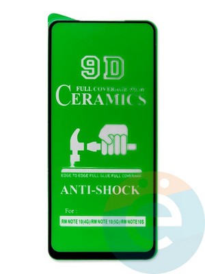 Защитное стекло Ceramics (в упаковке) для Xiaomi Redmi Note 11 4G черное - фото 47646