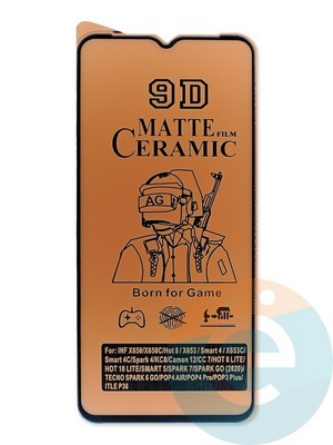 Защитное стекло Ceramics Matte (в упаковке) для Samsung Galaxy A13 черное - фото 47655
