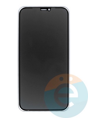 Защитное стекло Антишпион для Apple iPhone 12/12 Pro черное - фото 47673