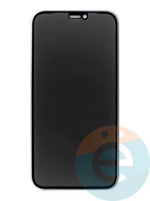Защитное стекло Антишпион для Apple iPhone 12 Mini черное - фото 47674