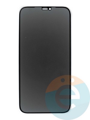 Защитное стекло Антишпион для Apple iPhone 12 Pro Max черное - фото 47675