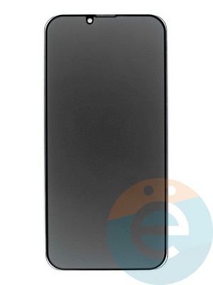 Защитное стекло Антишпион для Apple iPhone 13 Pro Max/14 Max черное - фото 47678